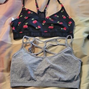 Pink Cherry Print & Zenana Outfitters and Gray Bralette